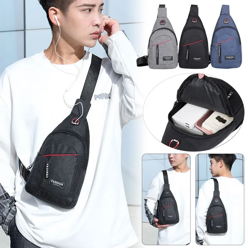 Men s Chest Bags Casual Waist Bags Small Short Trip Travel Carry Bags For Men Waterproof Shoulder Crossbody Bag Nylon Handbags Daraz .bd