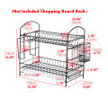 2 Layer Dish Drainer Cutlery Shelf Drying Holder Rack Drip Tray Mobile Kitchen Storage Kitchen Racks Stands  MA. 