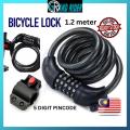 Keyless Bike Anti Theft Chain Lock Foldable Mini Cycle Folding Lock Security Steel Lock Bike Motorcycle Bicycle Password Tala Lock.