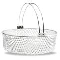 Air Fryer Basket,Steamer Basket,304 Stainless Steel Mesh Basket for Air Fryer,Air Fryer Accessory 8 Inch Basket. 