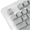 106 Keys Keycaps OEM Height Two Colors Injection Fastness OPQ Opaque Keycaps for 61/87/104 Keys Mechanical KeyboardLight Grey Black Letters. 