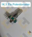Single Gang Rotary 1K 3 Pin Linear Taper Pot Potentiometer Volume Controller Variable Resistor 1K Ohm. 