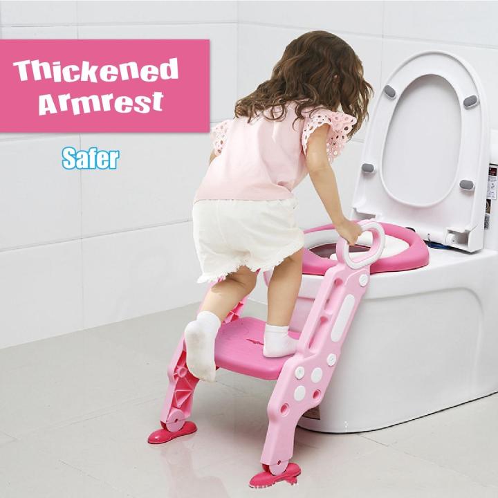 Baby Potty Chair Kids Potty Trainer + Seat - Pink