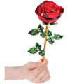 Handcrafted  Glass Rose Durable Transparent Double Rose Valentines Day Gift Gift Boxed  Valentines Day Rose for Valentine's Day Birthday Present Girlfriend Gift Home Decor Romantic Surprise. 