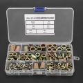 190Pcs M3-M12 Plated Carbon Steel Flat Threaded Rivet Nut Flange Rivnut Nutsert Fastener. 