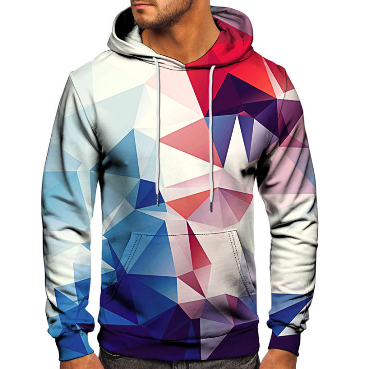 Clothing Geometric Pattern Hoodie Geometric Diamond Hoodie – D&F