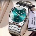 POEDAGAR 930 Business Luminous Stainless Steel Quartz Men’s Watch- Silver Blue & Rose Gold.