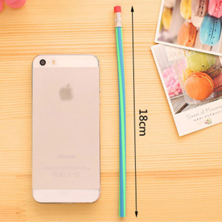 5%20pcs/lot%20Colorful%20Magic%20Bendy%20Flexible%20Soft%20Pencil%20With%20Eraser%20Stationery%20Student%20Colored%20Pencils%20School%20Office%20Supplies%20Pen%20-%20Image%206
