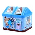 Metal House Shaped Coin Box for Kids, Money Boxes Metal House Shape Bank Coin Safe Storage Box with Lock.