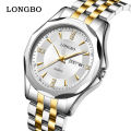 Longbo Watch New Fashion Couple Watch Men's Waterproof Steel Calendar Quartz Watch Tiktok Cross border hair generation. 