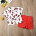 Baby Boys Kids Santa Shirt Tops+Pants Red Shorts Christmas XMAS Outfits Festival Sets. 