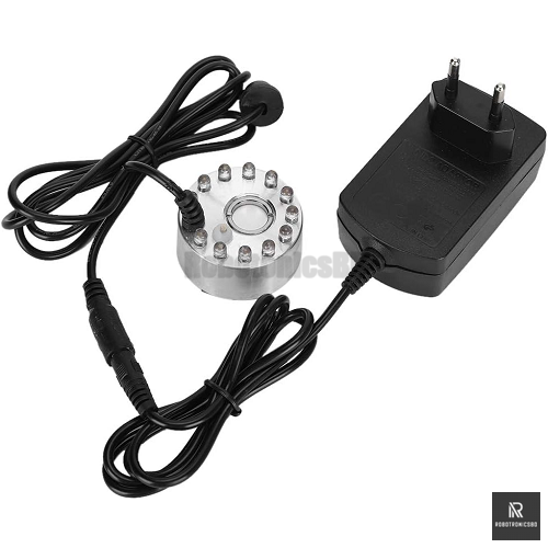 Ultrasonic Mist Maker Fogger with 12 LED Lights | SS Body | Air Humidifier for Incubator, Greenhouse, Fountain & Baby Room