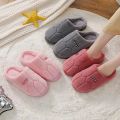 Simple Women Men Soft Warm Plush House Slippers Couple Winter Indoor Bedroom Shoes Thick Platform Fluffy Fur Home Cotton Slides. 