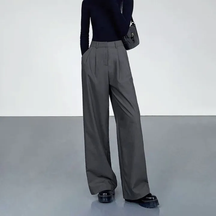 Deeptown%20Baggy%20Elegant%20Black%20Suit%20Pants%20Women%20Casual%20Classical%20Wide%20Old%20Money%20Office%20Grey%20Trousers%20Basic%20High%20Waist%20Korean%20-%20Image%203