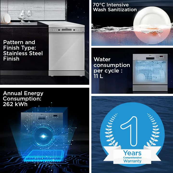 MIDEA%2013%20Place%20Setting%20Freestanding%20Dishwasher%20(WQP12-5201F,%20Silver,7%20wash%20program,%20Child%20Lock,%20Extra%20Dry%20&%20Intensive%2070%20degree%20wash,%20A++%20Energy%20Efficient%20-%20Image%208
