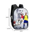 Ronaldo Wallpaper Cr7 Backpack Boys and Girls School Bag Children's School Bag Cartoon Children's Backpack Pen Bag Birthday Gift.