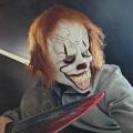 Pennywise Horror Joker Mask Halloween Cosplay Evil Clown Latex Masks Scary Carnival Party Head Cover Movie Cos Decoration Props. 