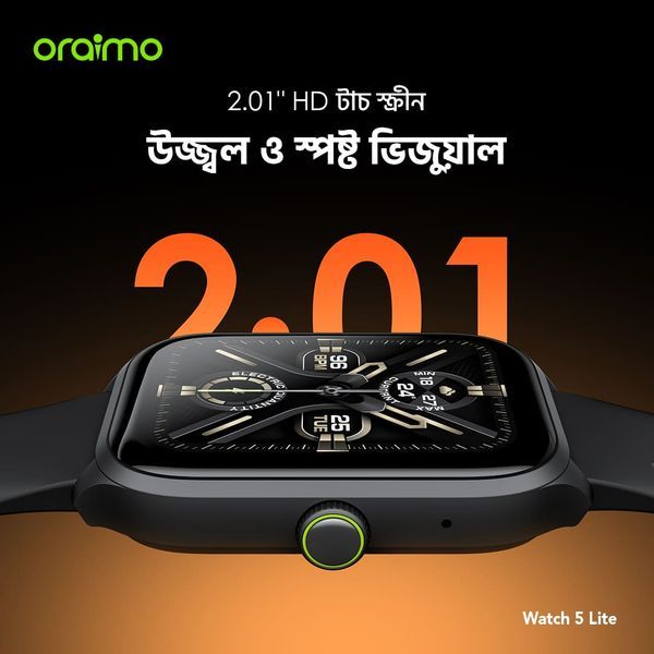 Oraimo%20Watch%205%20Lite%20Smart%20Watch%20OSW-804%20with%202.01%20Inch%20HD%20Display%20and%20100%20Plus%20Sports%20Modes%20-%20Image%202