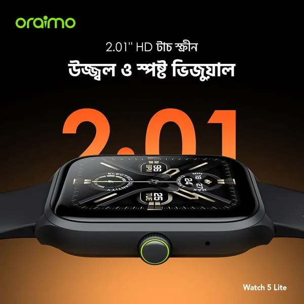 Oraimo%20Watch%205%20Lite%20Smart%20Watch%20OSW-804%20with%202.01%20Inch%20HD%20Display%20and%20100%20Plus%20Sports%20Modes%20-%20Image%202