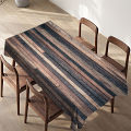 Cloth ginseng custom imitation three-dimensional wood strip printing tablecloth, waterproof and wear-resistant desk, dining tablecloth.
