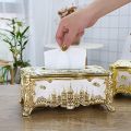 Rectangular Table Top Tissue Box, Architectural Sculpture Napkin Box，Decorative Paper Box， for Kitchen Dining Room, Bathroom, Desk. 