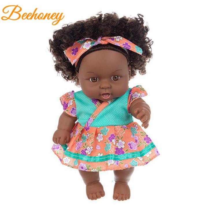 Inch African Black Baby Doll Realistic Cute Lifelike Play Doll With