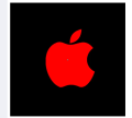 Apple Logo WATERPROOF STICKER VINYL decal for phone, iPhone 20 mm.. 