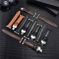 Leather Watch Straps for Apple Watch ultra 8 7 6 SE 5 4 3 Butterfly Buckle Watchband For Apple Watch series 38mm 40mm 41mm 42mm 44mm 45mm 49mm WatchBand for iwatch. 