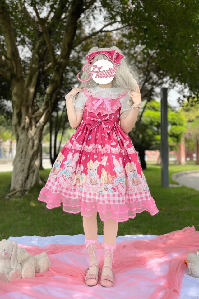 KIMOKOKM Lovely Kawaii Lolita Princess Style JSK Dress Square