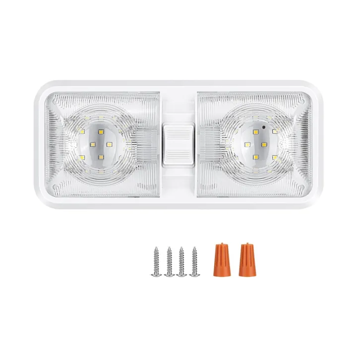 RV Lights Interior 12V Led 8W Ceiling Double Dome Light | Daraz.com.bd
