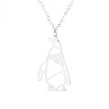 【Lejia】Women Origami Necklace For Kids Girls Animal Penguin Pendant Necklace Trendy Jewelry. 
