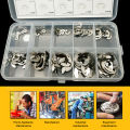 120PCS Stainless E Shape Clip Circlip Pin Retaining Snap R-ing Assorted Kit 1.5mm-10mm Portable.