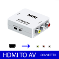 HDMI TO AV Converter Box with USB Power Cable And PAL NTSC Switch HDMI To AV Converter Cable For CRT Television CRT TV Projector Android TV Box.