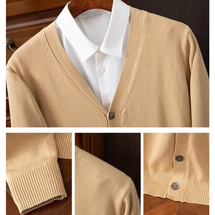 Cashmere%20Sweater%20Men's%20V-neck%20Sweater%20Fashion%20Casual%20Knitting%20Underlay%20Woollen%20Coat%20Cardigan%20Spring%20Autumn%20Winter%20-%20Image%206