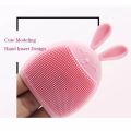 Silicone Bunny Cleansing Brush Multifunctional Rabbit Facial Cleaning Brush Manual Massage Brush Shampoo Brush Facial Care Tool - Black Head Remover - Darma Roller. 