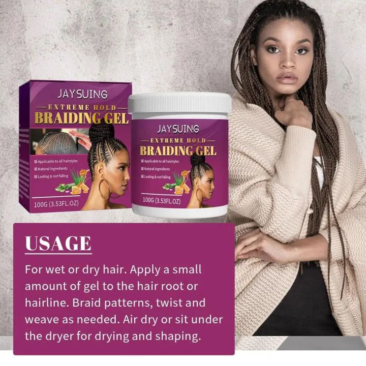 100g Hair Retwist Wax Hair Styling Gel Conditioning Frizz Hold Neat Day Locks Gel Styling Shining Pure Braid All Foam H1t7