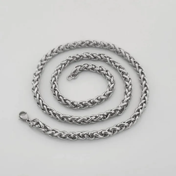 N%20XL%20Men's%20Necklace%20Stainless%20Steel%20Necklace%20Flower%20Basket%20With%20Chain%20Keel%20No%20Pendant%20Bare%20Chain%20Accessories%20Thick%20Clavicle%20Chain%20-%20Image%2010