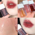 Mirror Water Lip Gloss Tubes Transparent Glass Plump Lip Oil Waterproof Nude Brown Liquid Lipstick Tint Makeup Korean Cosmetics. 