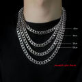 316 Stainless Steel Chain 3mm To 9mm Steel Cuban Men's Chain Stainless Steel Man Necklace Waterproof Jewelry Wholesale.
