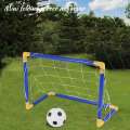 Indoor Mini Folding Football Soccer Ball Goal Post Net Set+Pump Kids Sport Outdoor Home Game Toy Child Birthday Gift Plastic.
