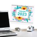 2023 Calendar | Small English Desk Calendar | Runs From January 2023 - December 2023, Desktop Monthly Calendar With Flip Design, 9" X 7.3". 
