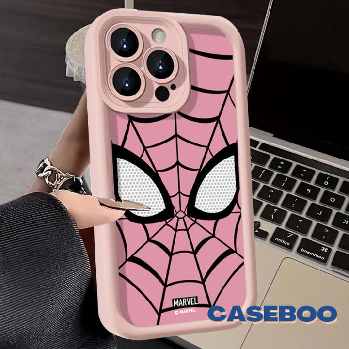 Trendy%20Brand%20Marvel%20Cool%20Spider-Man%20Web%20Case%20Compatible%20for%20IPhone%2015%2011%2013%2012%2014%20Pro%20Max%207Plus%20XR%2015%207%206%208%206S%20Plus%20X%20XS%20Max%20SE%202020%20Angel%20Eyes%20Marvel%20Cartoon%20Shockproof%20Soft%20Cover%20-%20Image%205