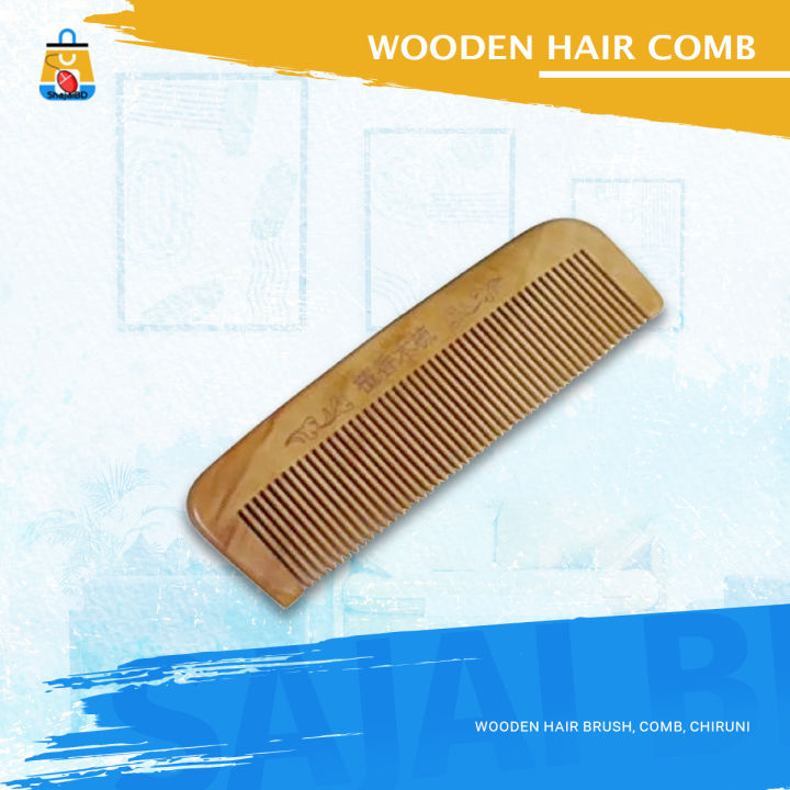 Wooden Hair Brush, Comb, Chiruni