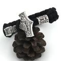 Thor's Hammer Mjolnir Bracelet Viking Scandinavian Norse Viking Bracelet Rune Charms Bead Jewelry Men Women Bangles Bracelets. 