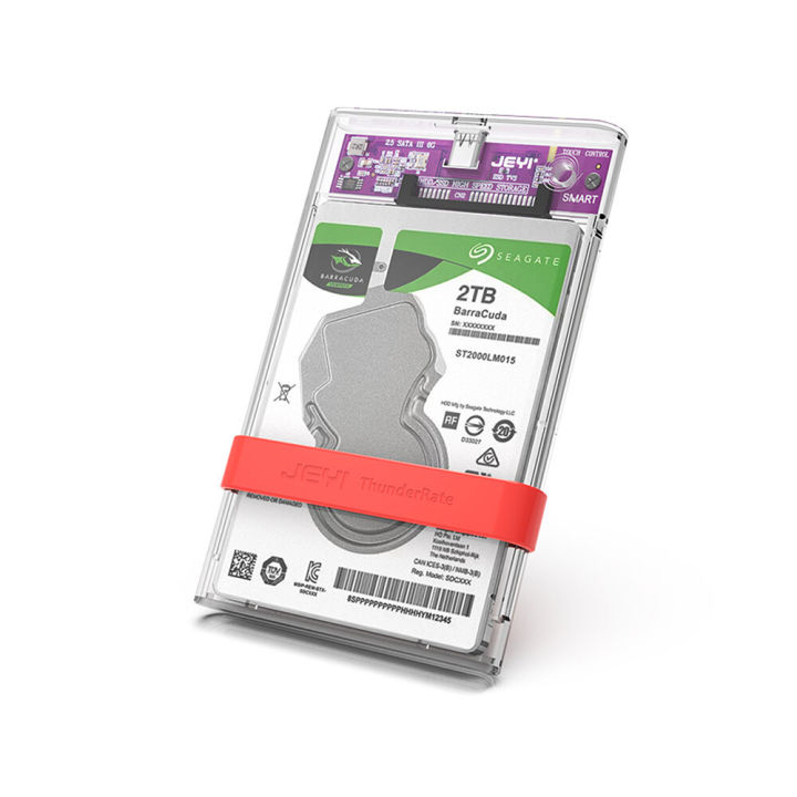 Clear encapsulation of USB 10Gbps hard drive housing