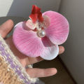 【Limited edition】 Korean Sweet Orchid Hair Clip For Woman Artificial Flower Hairpins Hair Barrettes Clip Wedding Party Headwear Accessories Gifts Yao Store. 