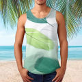 Mens Hawaiian Tank Top Male Casual 3D Coconut Tree Leaf Printed Summer Sleeveless Shirt Clothing Bodybuilding Tanks Casual Vest. 