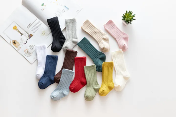 Solid%20Color%20Striped%20Baby%20Calf%20Socks%20Soft%20Breathable%20Cotton%20Newborn%20Infant%20Knee%20High%20Socks%20Summer%20Autumn%20Comfort%20Toddler%20Kids%20Long%20Socks%20-%20Image%203