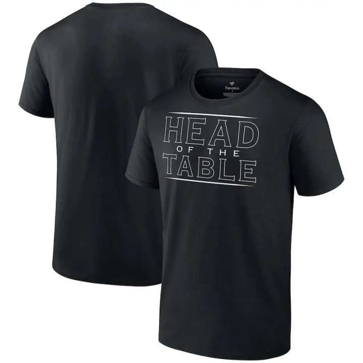 Men's%20Fanatics%20Branded%20Black%20Roman%20Reigns%20Head%20Of%20The%20Table%20T-Shirt%20Summer%20Short%20Sleeve%20Casual%20Children%20Clothes%20Tops%20Dislikelike%20-%20Image%204