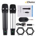 Professional UHF Wireless Microphone System Handheld Cordless Microphone Receiver Rechargeable Mic 16 Channels for Video Live.